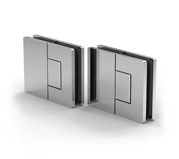 Santos shower door hinge, glass-glass 180°