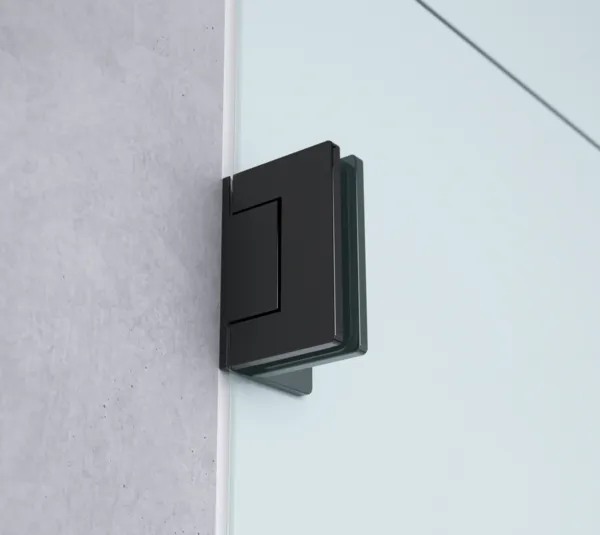 Santos shower door hinge, glass-wall 90°