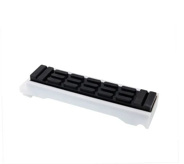 Plastic pad complete for front transport chain