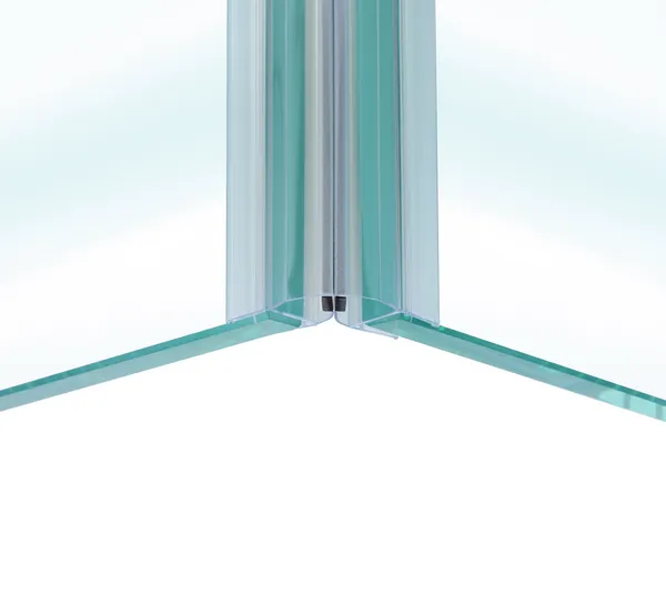 Shower door seal with magnet 90° for single-action doors Shower door seal with magnet 90° for single-action doors