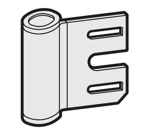 Pivot pour paumelle de porte en verre en 3 parties