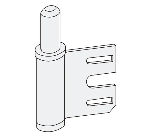 Parte telaio, cerniera porta in vetro in 2 parti 
