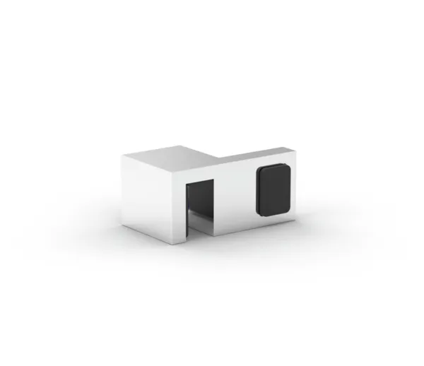 Door stop for retrofitting, glass-glass 90°