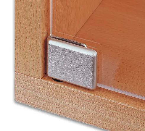 Vitreasy 009, charnière pour meubles, verre-bois Vitreasy 009, charnière pour meubles, verre-bois