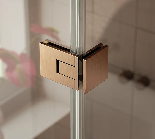 Shower door hinge Juna®, glass-wall 90°