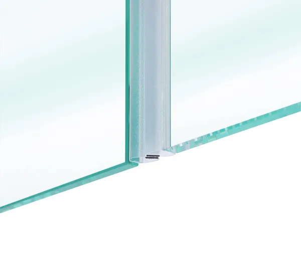 Self-adhesive shower door seal with magnet 180° for single-action doors