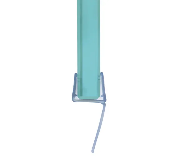 Shower door seal with long sealing lip Shower door seal with long sealing lip