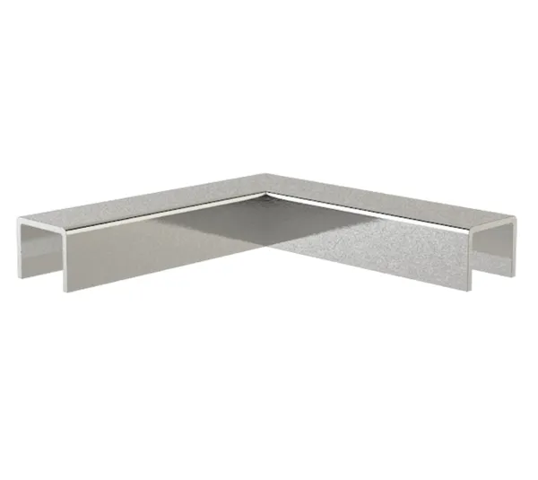 Angle connector 90° to handrail square 26 x 20 mm