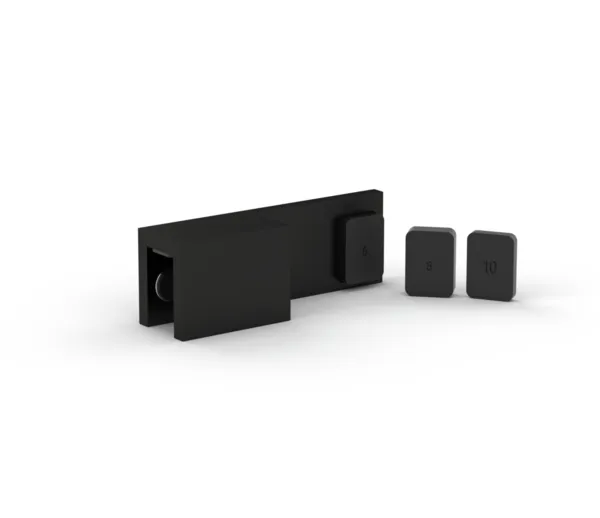 Door stop for retrofitting, glass-glass 180°