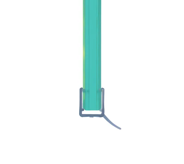 Shower door seal with short water deflector Shower door seal with short water deflector