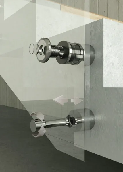Point fixing ø 50 mm, adjustable