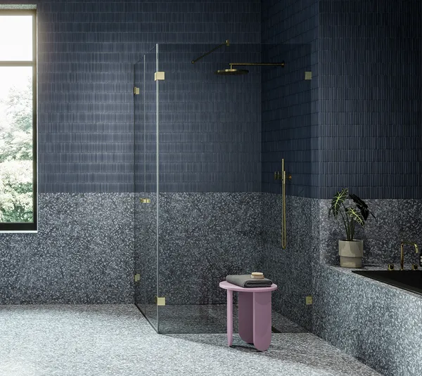 Shower door hinge Juna®, glass-glass 180°