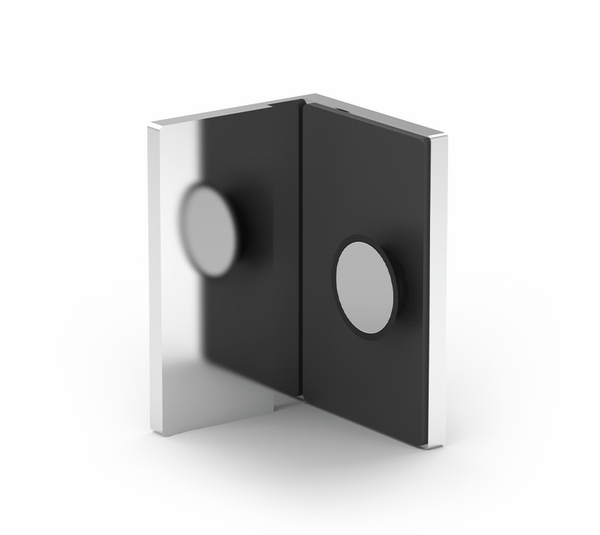 Connettore angolare Madrid FM, parete di vetro 90°, verso l'interno