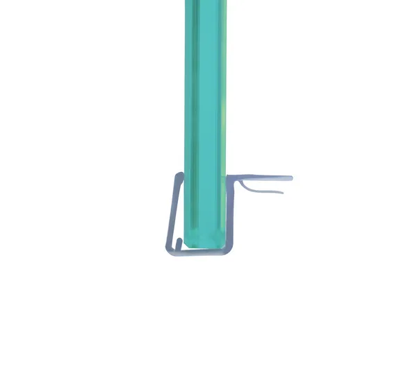 Shower door seal with 90° corner stop Shower door seal with 90° corner stop