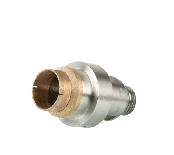 Industrial diamond hollow drill with countersink ring