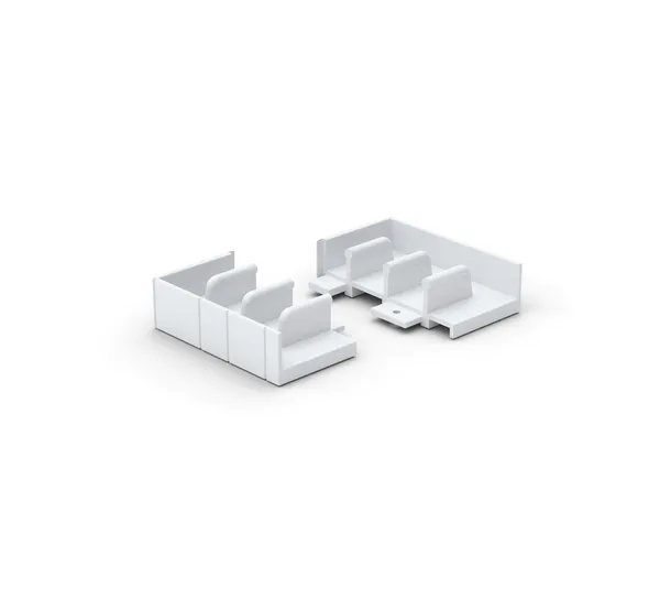 FloorTrack lower end pieces for running track