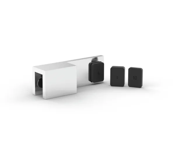 Door stop for retrofitting, glass-glass 180°