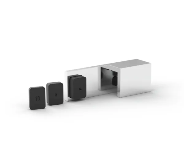 Door stop for retrofitting, glass-glass 180°