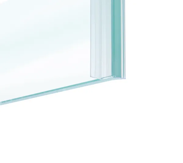 Shower door seal with 90° corner stop Shower door seal with 90° corner stop