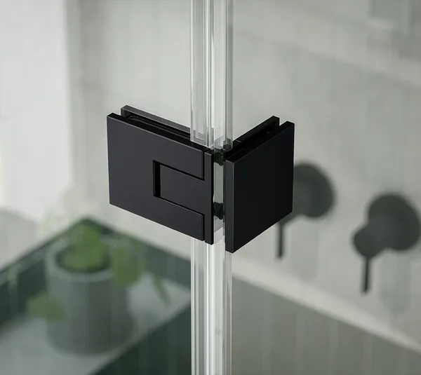 Shower door hinge Juna®, glass-glass 90°