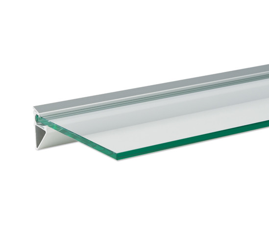 Glass Shelf Support profile for 10 mm glass