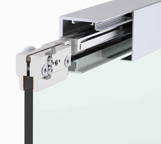 Bohle MasterTrack® FT 60 Set Ceiling Mounting with Fixed Sidelight incl. damping mechanism, single door