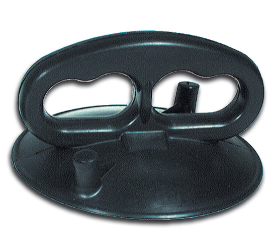 Suction Lifter, All-Rubber with Two Finger Holes