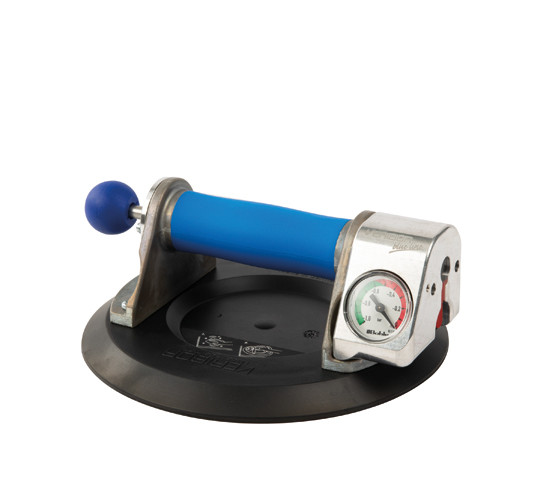 Veribor® blue line, aluminium pompzuiger met manometer, in koffer