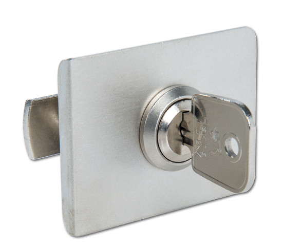 Glass Door Lock With mounting plate 58 x 45 mm