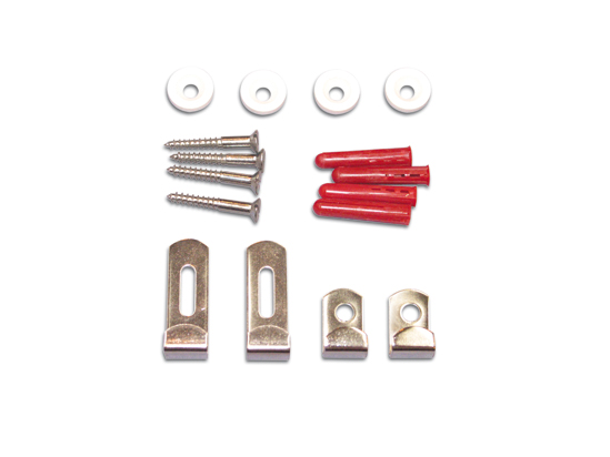 Mirror Fixing Kit with Washers Fixing Screws /& 12mm Flat Polished Chrome Discs