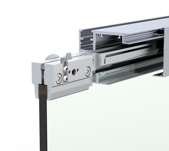Bohle MasterTrack® FT 60 Juego Montaje a techo con acristalamiento fijo incluye mecanismo de amortiguación, puerta individual