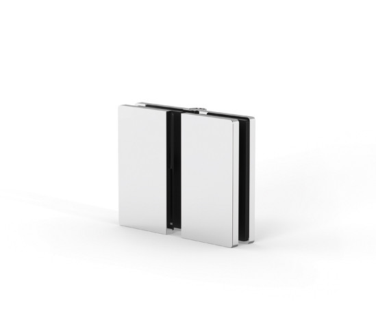 Unión angular vidrio / vidrio / vidrio / pared 45° - 180° ajustable