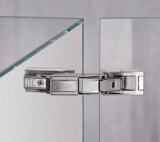 Cristallo 110° cerniera vetro/vetro Piastre di incollaggio incluse L&#039;ammortizzatore può essere disattivato
