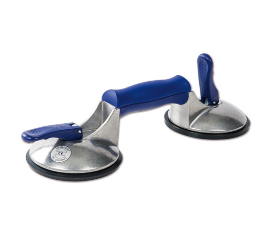 Veribor® blue line 2-Cup Suction Lifter, Aluminium, Handle Lengthwise