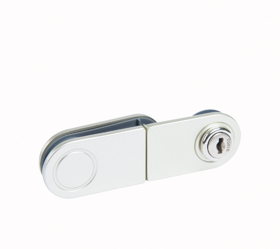 Glass Door Lock two-piece with stopper 30 x 51 mm stop/retaining plate for Inactive leaf door