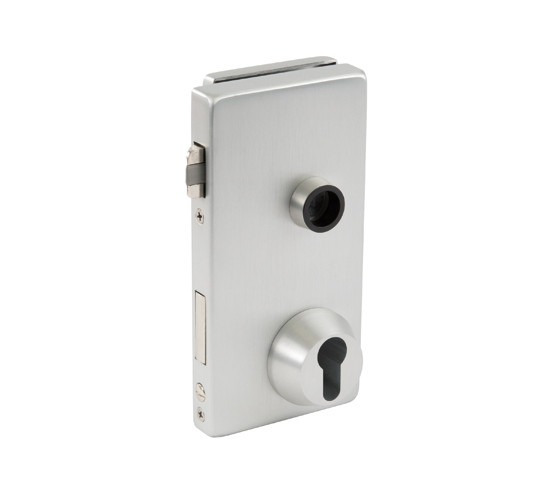 Glass Door Lock Alea Din Right Profile Cylinder With Rose