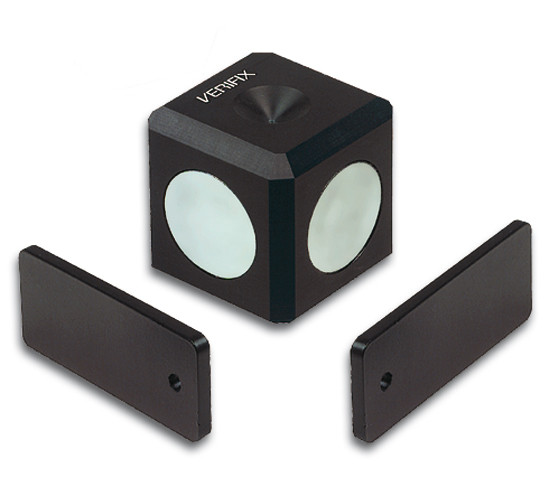 Cubo magnetico Verifix® con due piastrine di fissaggio