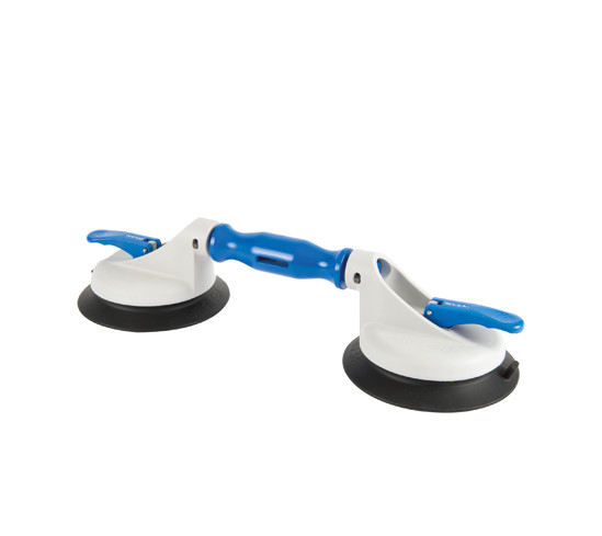 Veribor® 2-cup suction lifter with swivel heads and large rubber pads, made of plastic