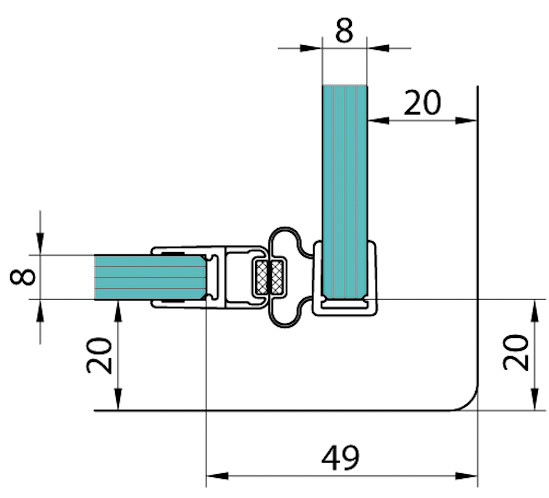 Joint étanchéité magnétique droit pour paroi de douche 5/6 mm, longueur 200  cm, 925664, Salle de bains et WC