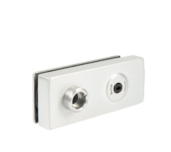 Glass Door Lock Studio Private Line square WC Control knob on clamping plate side